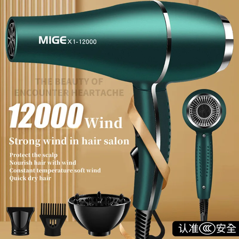 2200w High-power Salon-class Quick-drying Hair Dryer 12000 Wind Anti-static Bass Noise Reduction Home Hair Salon Recommendation