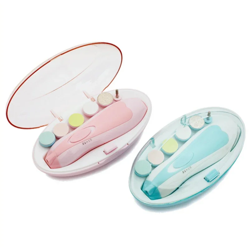 Baby Electric Nail Care Tools 6-in-1 Multi Head Electric Nail Sharpener Baby Manicure Anti Pinch Care Clipper Set nail clipper nail care kit nail trimmer nail grinder