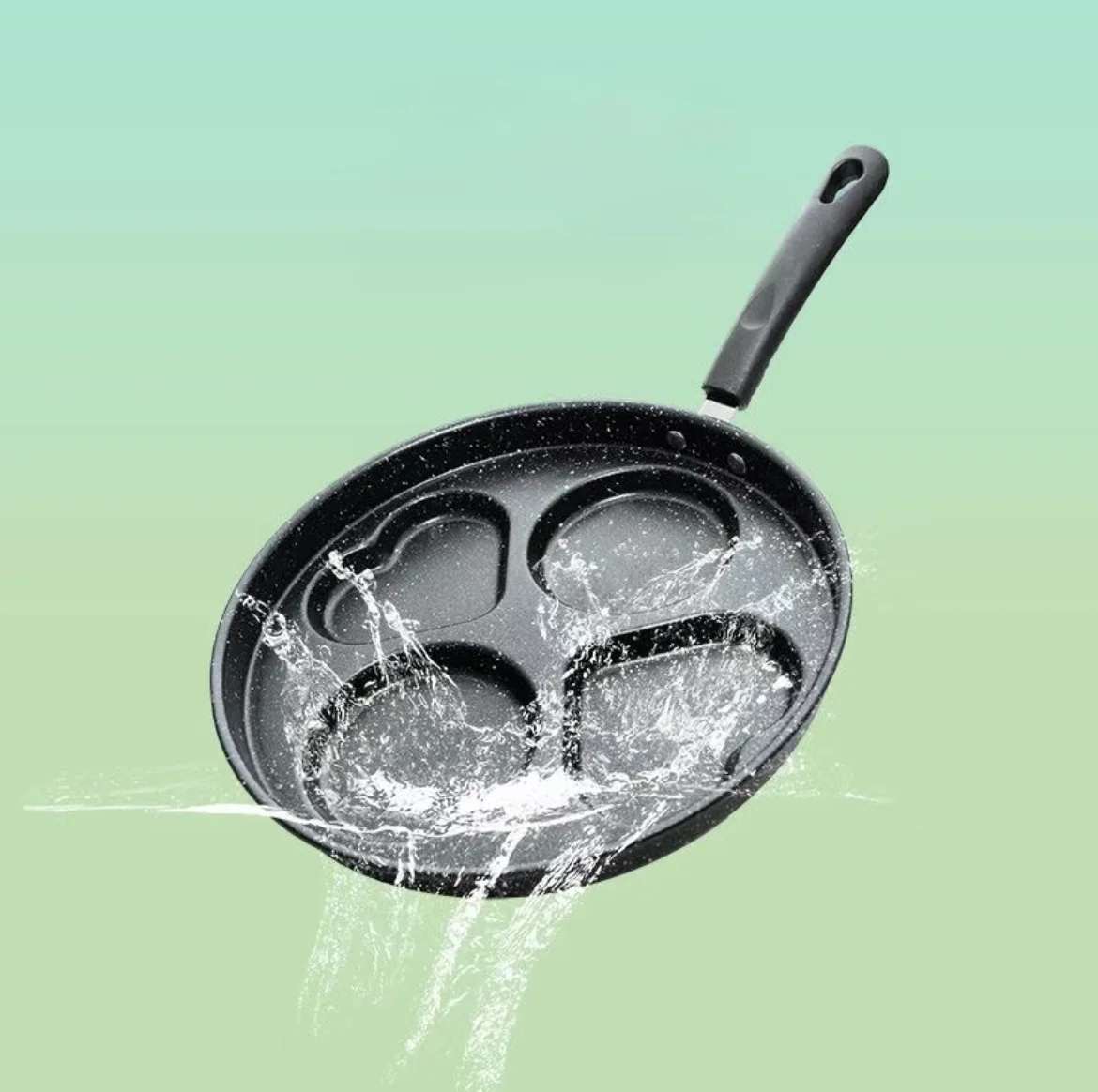 Egg Pancake Cookware Medical Stone 4 Hole Cooking Egg Ham Pans Thickening and durability Frying Pan Non Stick Breakfast Burger