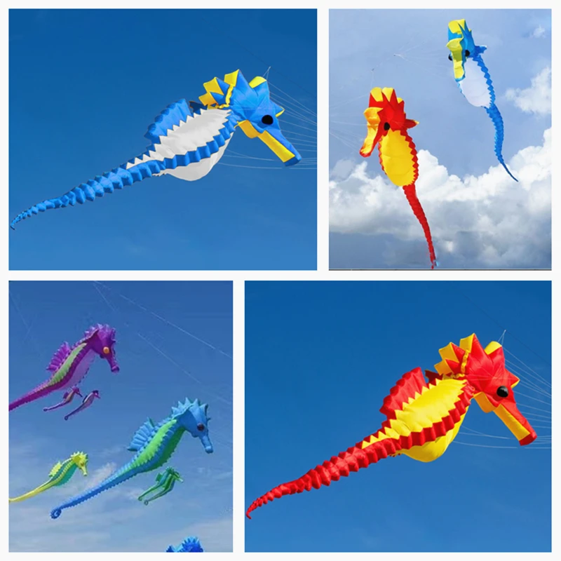 free shipping seahorse kites for adults soft kite flying toy recreational inflatable kite steering kite adult kite kite flying