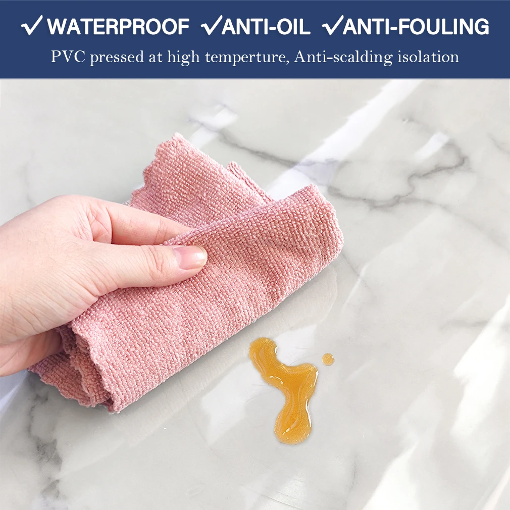 XHTJIAJU Soft Glass Table Cloth soft PVC Texture Tablecloth Waterproof Rectangular Table Cover Pad Kitchen Oil-Proof Table Mat