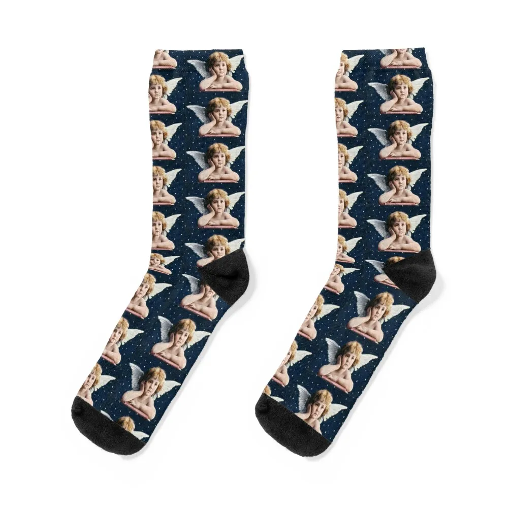 

1910 Cherub at Night Socks luxe FASHION Run moving stockings Designer Man Socks Women's