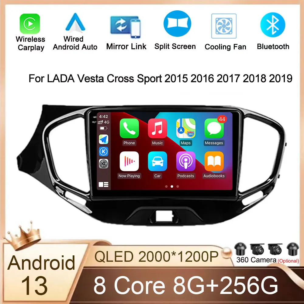 

Android 13 Car Radio for LADA Vesta Cross Sport 2015 2016 2017 2018 2019 Multimedia Player No 2 Din Carplay Stereo GPS DVD BT5.0