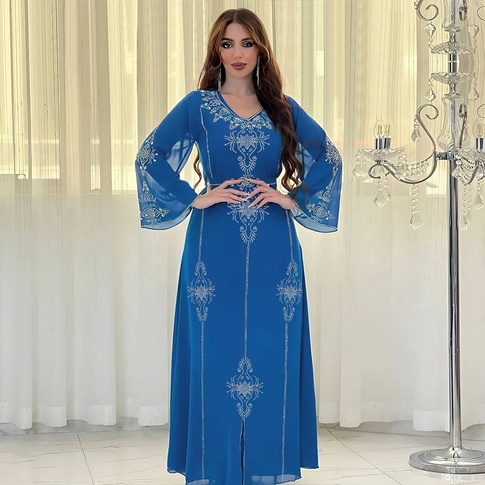 

Arab Dubai chiffon robe Muslim women's dress