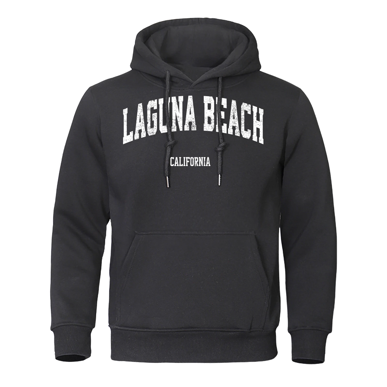 Laguna Beach California Printing Sweatshirt Mens Hip Hop Pullover Hoodie  Oversized Loose Sportswears Casual Fleece Hoody Male