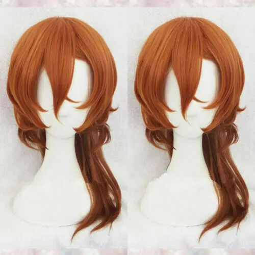 

For Cosplay Bungo Stray Dogs Chuya Nakahara Chuuya Short Orange Brown Hair Wig