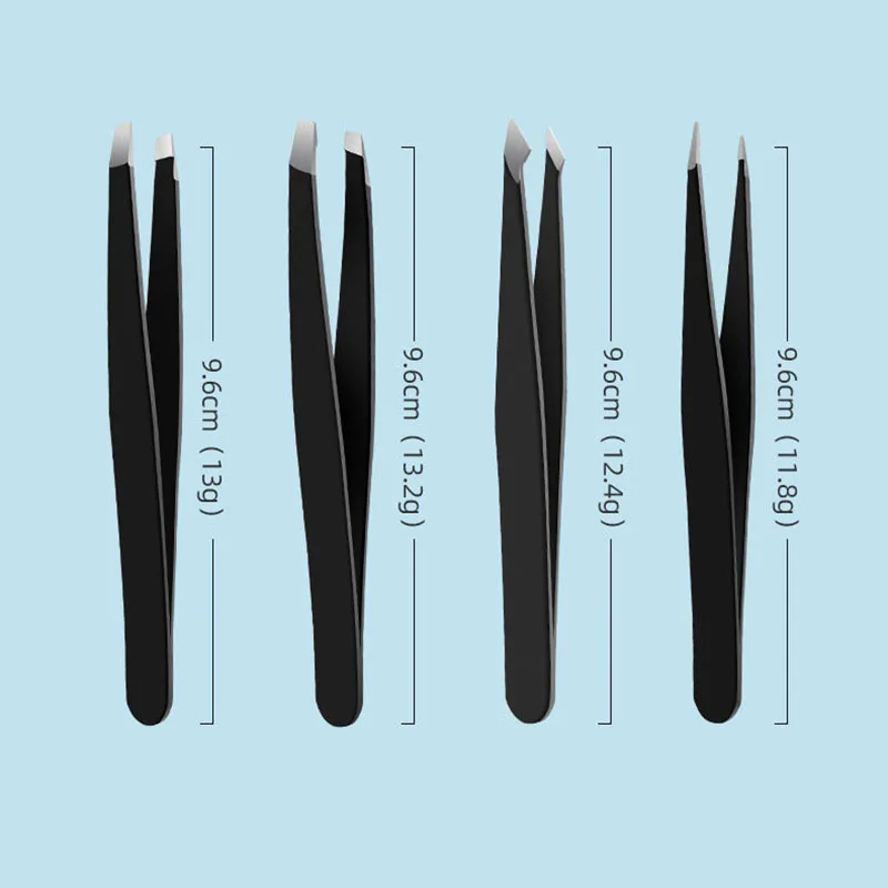 Stainless Steel Eyebrow Tweezers Flat Hairs Puller Beauty Makeup Tool Tweezer Tool