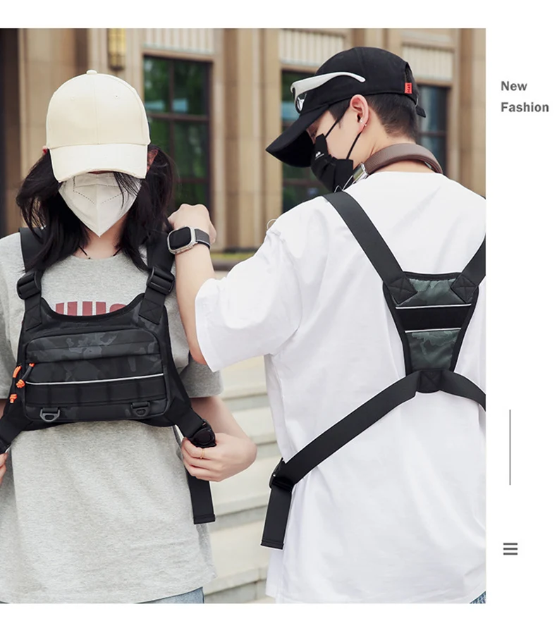 Description Picture 6 of itemTactical Fishing Chest Bag Molle Sports Hunting Rig Pouch Outdoor Hiking Clingbing Cycling Bags Men Large Front Vest Fanny Pack