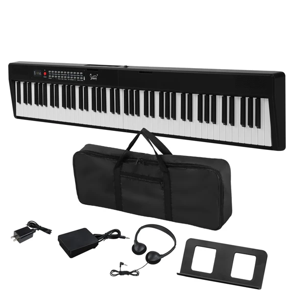 Gpp-106 88-Tasten-Klappiano, Halbgewichtete Standard-Tastaturen, Digitalpiano Mit Midi-Bluetooth, Handtasche, Kopfhörer 【Am禁售】 Gpp-106/Bd-887 88键半重锤键盘可折叠带蓝牙 便携式 黑色 电钢琴 美国-18