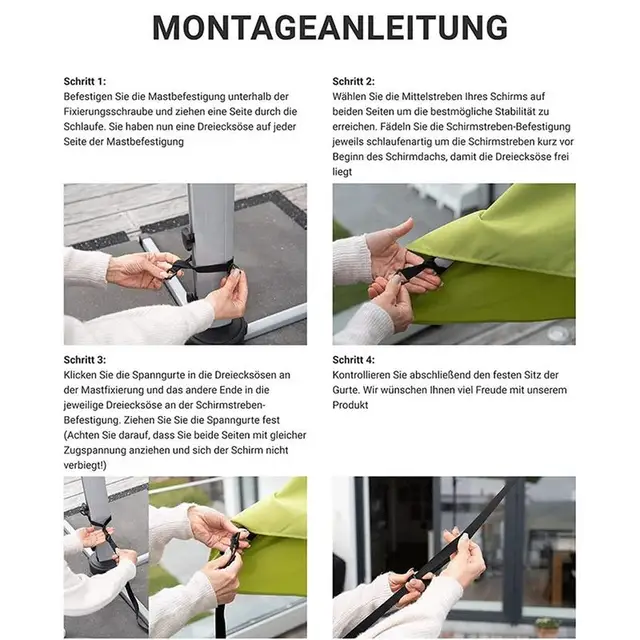Terasz Esernyő Heveder Időjárásálló Állítható Rögzített Szélvédő Szél Stabilizátor Hevederek Medence - Image 2