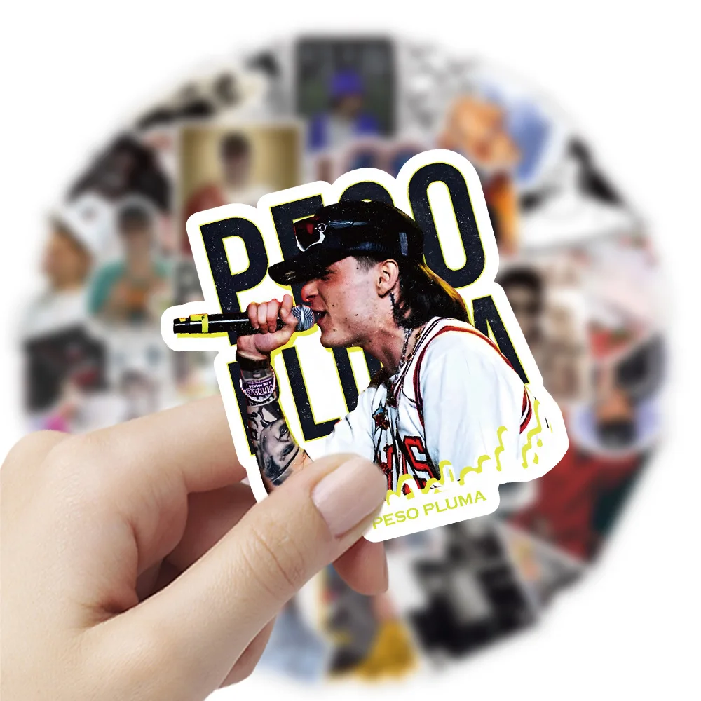 Cool Pop Peso Pluma Stickers 10/50PCS Hot Singer Sticker For Laptop Phone Skateboard Notebook Waterproof Graffiti Decal Toys