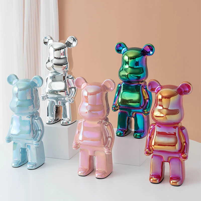 

Nordic Home Decoration Exquisite Crafts Violent Bear Sculpture Figurines for Interior Light Luxury Living Room Desk Accessories