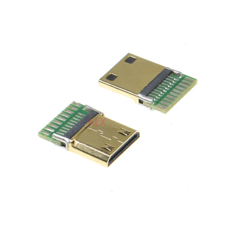 1pcs HDMI 19Pin Spina Maschio Connettore Gold-plating HDMI Presa Di Prova Martinetti HDMI Rimontaggio Di Riparazione Di Saldatura PCB Board Parte FAI DA TE - Foto 4