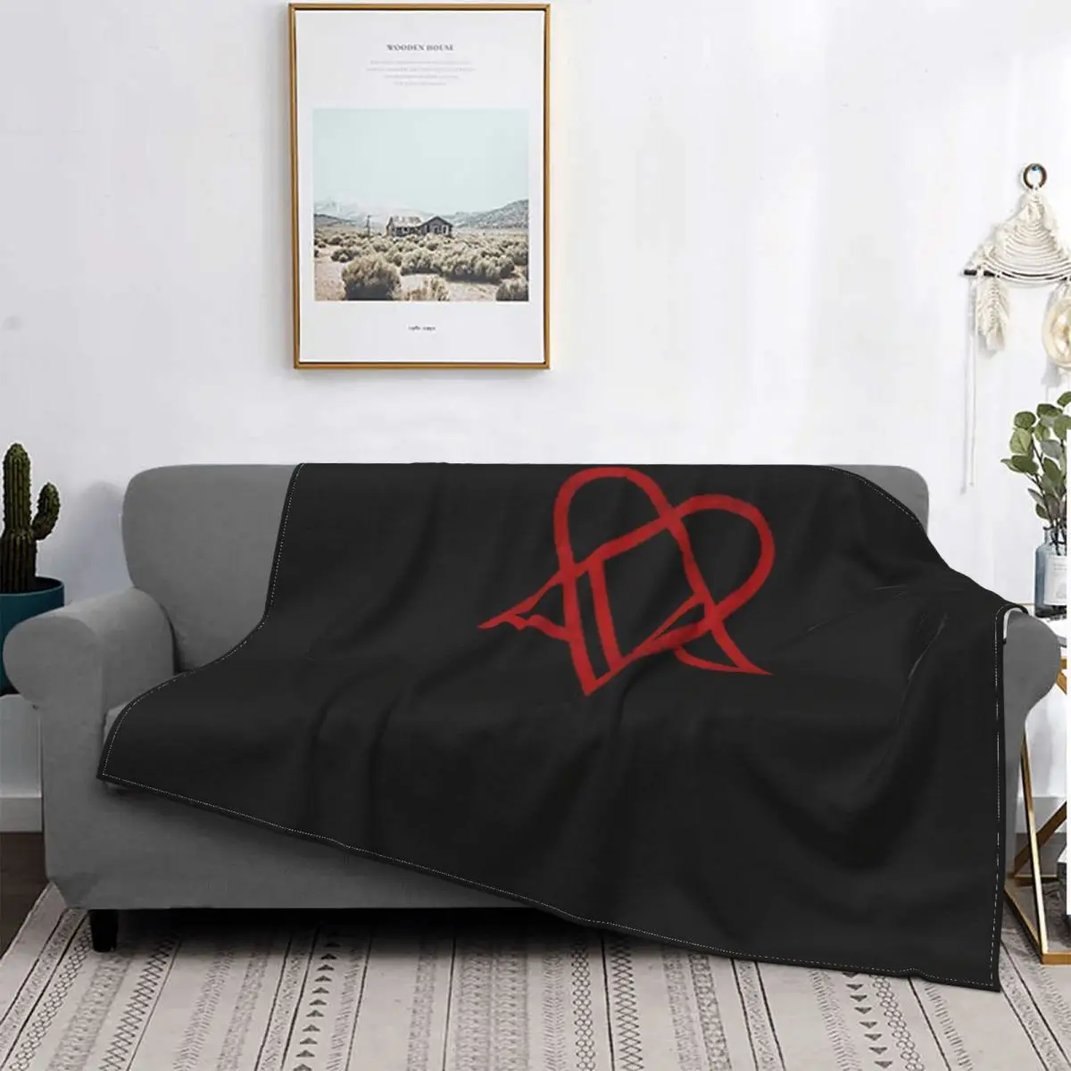 

Super Soft Blankets Travel Heartagram Throw Blanket Flannel Girls And Boys Customized Baby Blanket Monochrome Birthday Gift