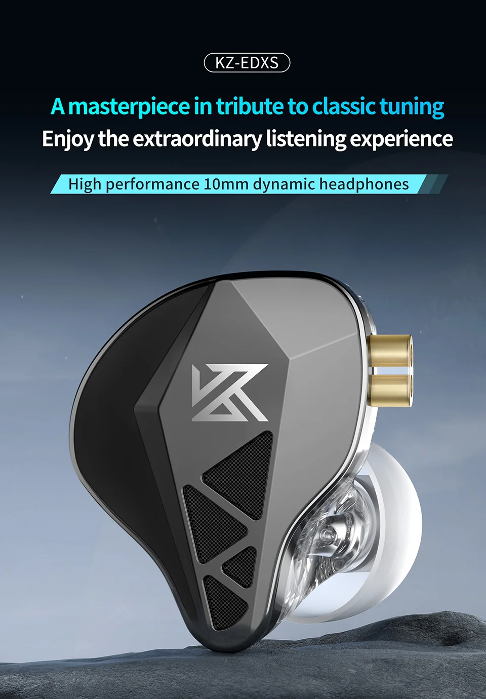 Description Picture 2 of itemKZ EDXS Metal Wired Earphones Bass Earbuds In Ear Monitor Headphones HiFi Music Sport Noise Cancelling Headset With Microphone