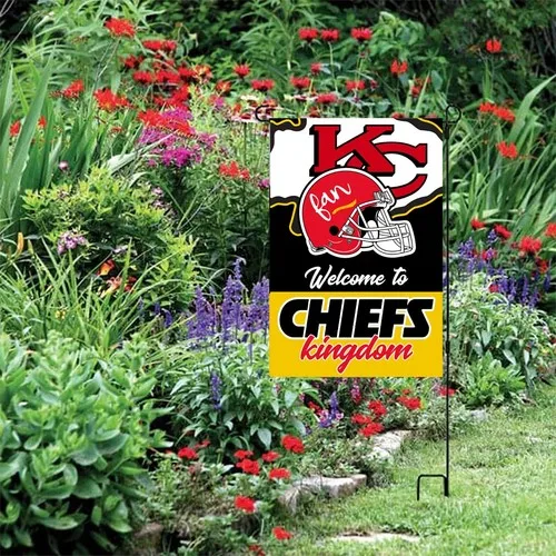 Chiefs Kingdom Spirit Double-Sided Garden Banner, 12x18 Yard Flag