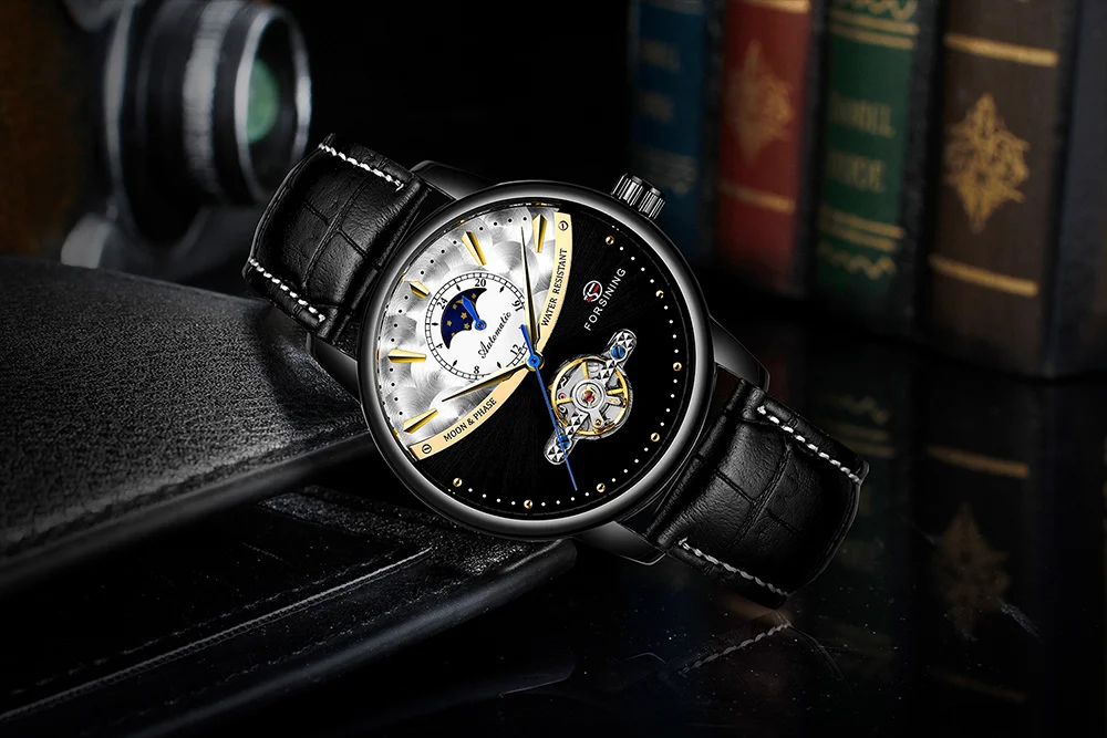 Forsining 339L Neue Luxus Männlichen Mechanische Armbanduhren Leben Wasserdicht Automatische Bewegung Uhren Leder Uhr Für Männer Uhr_voghion.com