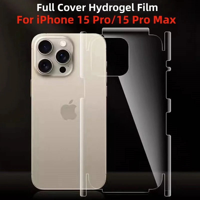Full Cover Back Hydrogel Film For iPhone 15 Pro Max HD Clear Matte Screen  Protector for iPhone 15 Pro 15Pro Max Film Not Glass - AliExpress