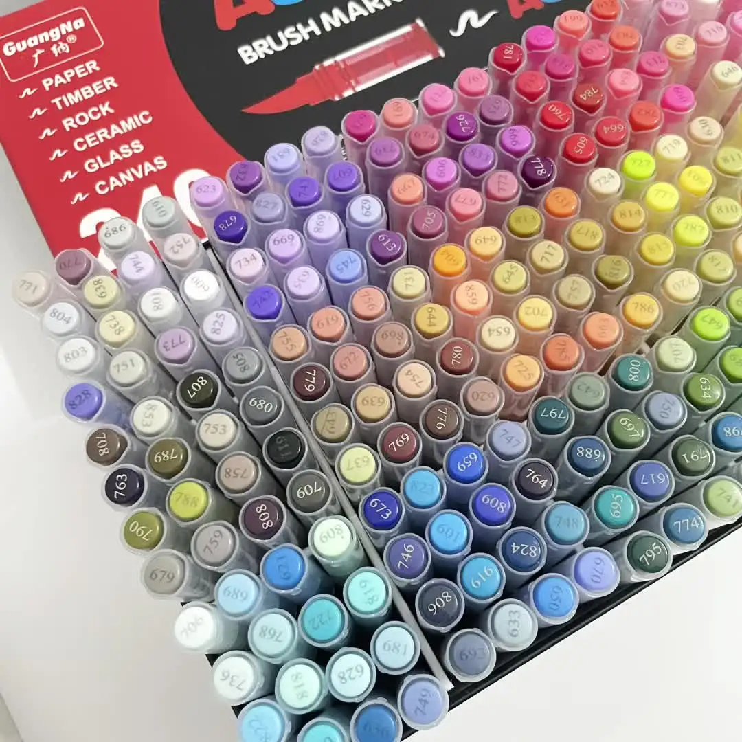 Guangna 240 色ダイレクト液体マーカーペンセット、DIY 手描き