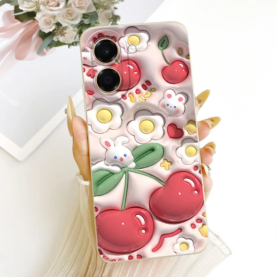 Pretty Flower Candy Painted Soft Silicone Phone Case - Back Cover & Bumper