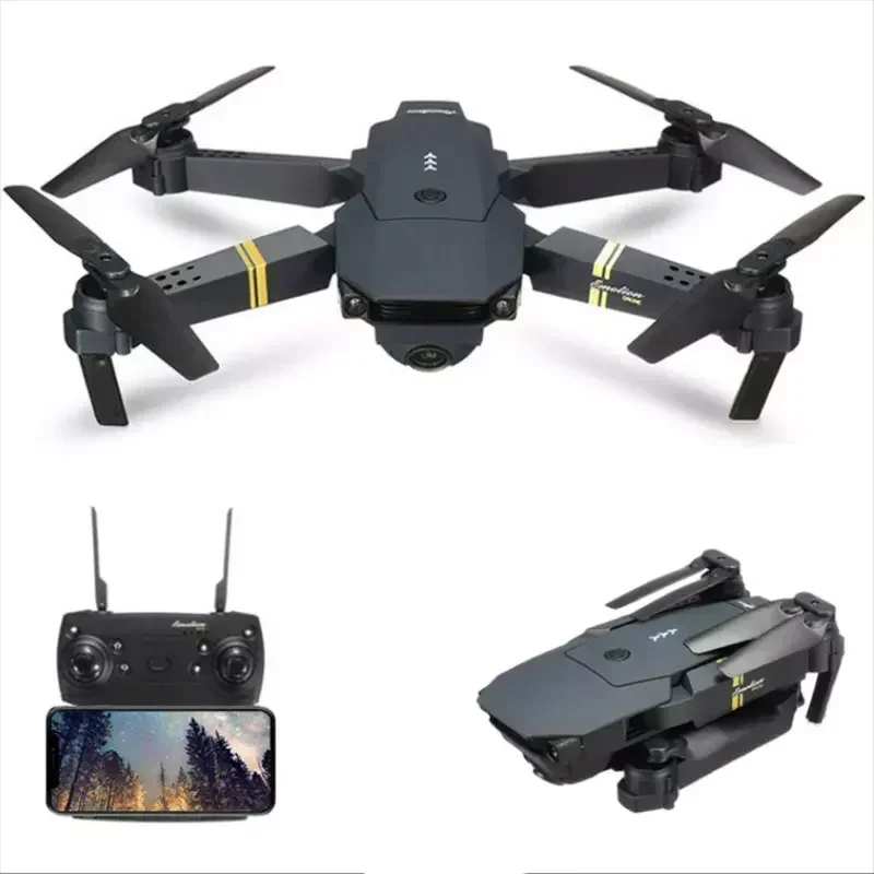 

RC Easy To Play Drone Dron E58 FPV Mini Professional Dual 4K HD Camera 360 Roll Foldable Headless Mode