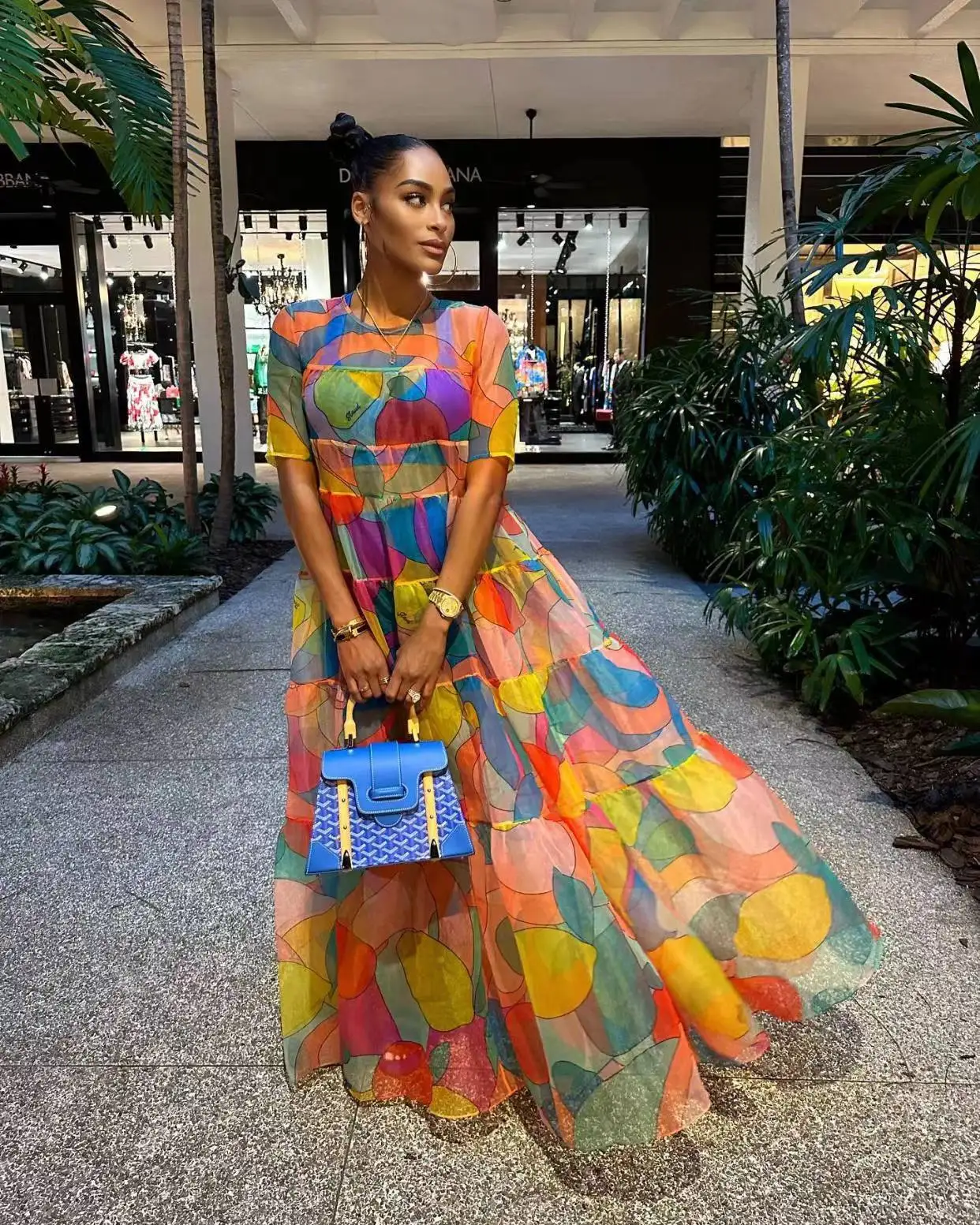 Wmstar Dresses for Women Sexy Printed  Elegant Maxi Loose Dress Club Outfits New In Summer 2023 Wholesale Dropshipping S-2XL