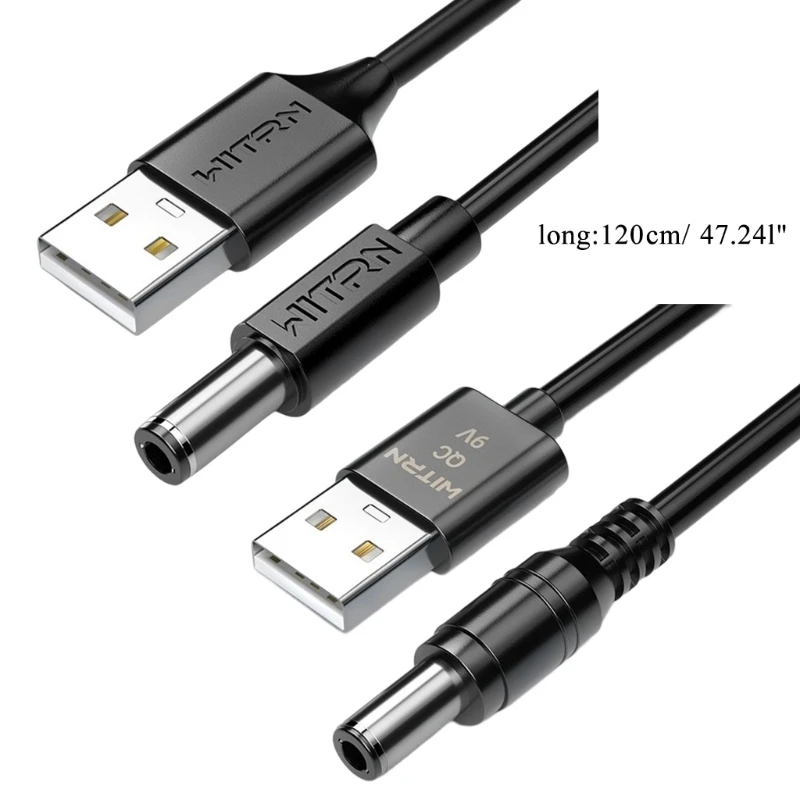 QC3.0 USB na dc5.5x2.5mm 5.5x2.1mm PD- spoušť energie kabel 5A pro 12V 9V WIFI frézku rádio LED lehký