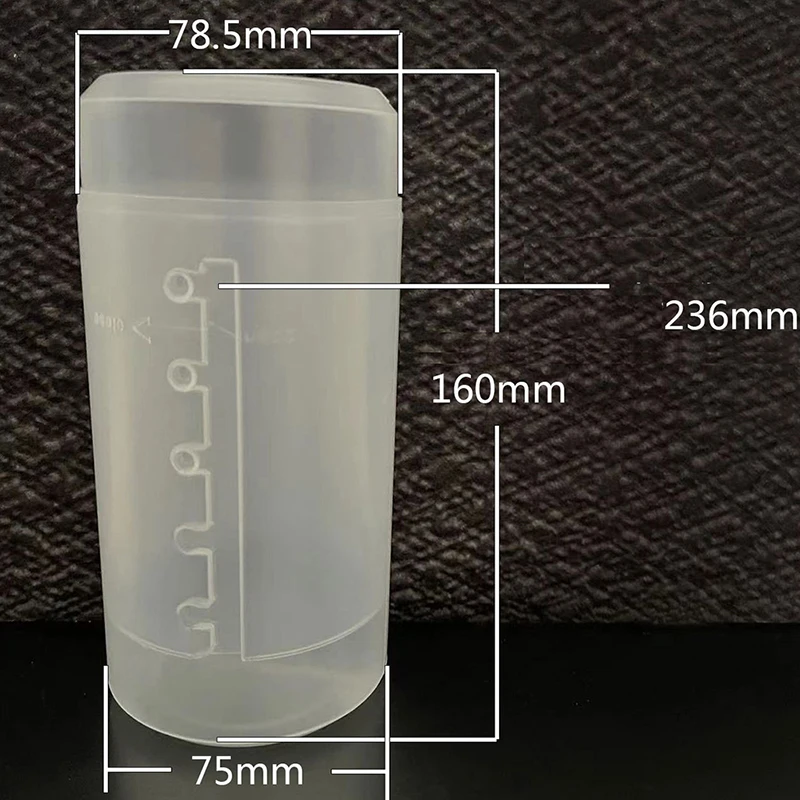 1PC Transparent Adjustable Height PVC Makeup Brush Holder Display Storage Cup Organizer With Lid Dustproof Toiletry Package Box 5