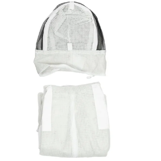 سترة تربية النحل 3 طبقات ملابس تربية النحل ملابس تربية النحل مع قبعة قابلة للإزالة بدلة مضادة للتهوية ملابس تربية النحل