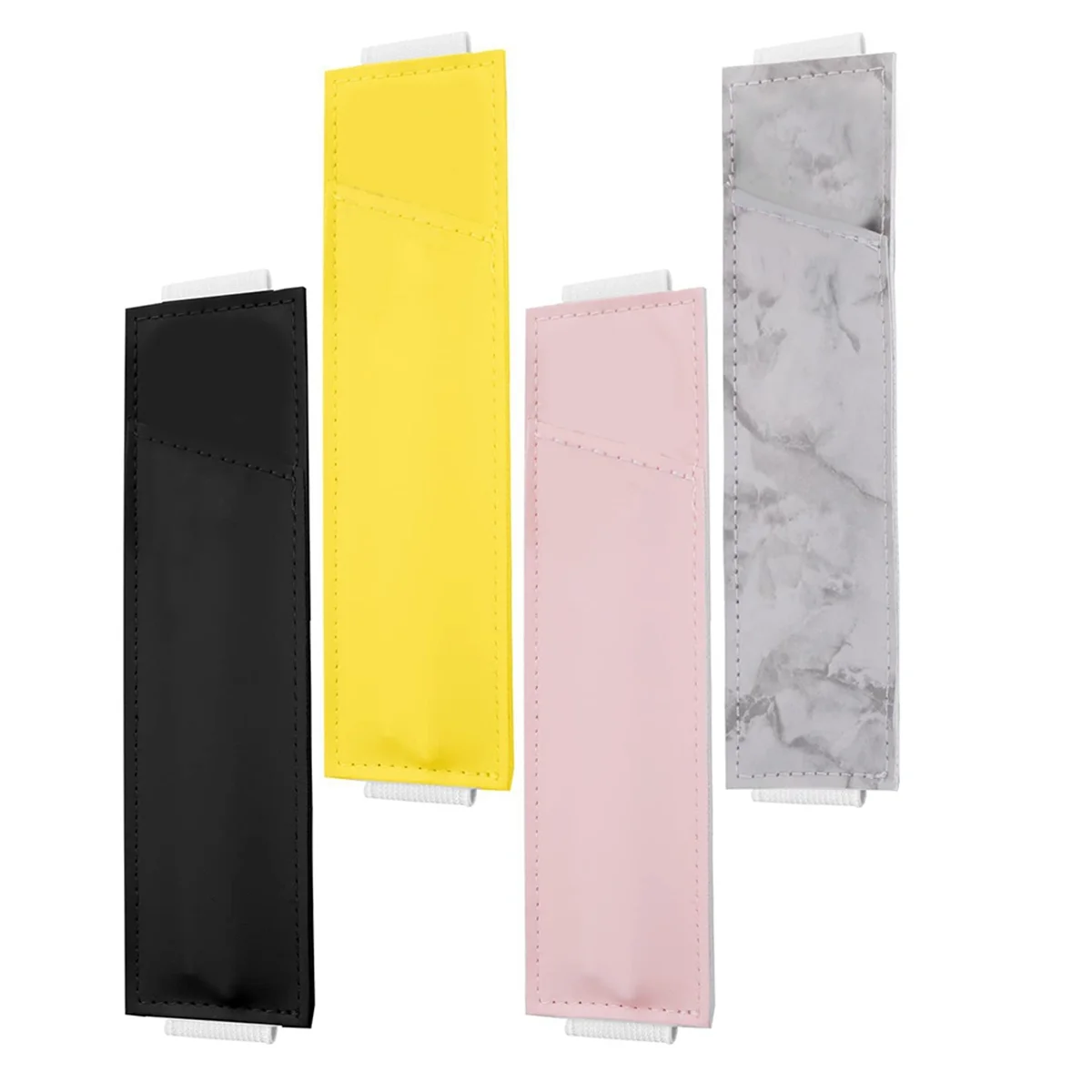 

4Pcs Adjustable Elastic Band Pen Holder PU Leather Pen Sleeve Pouch for Hardcover Journals for Christmas Gift Detachable