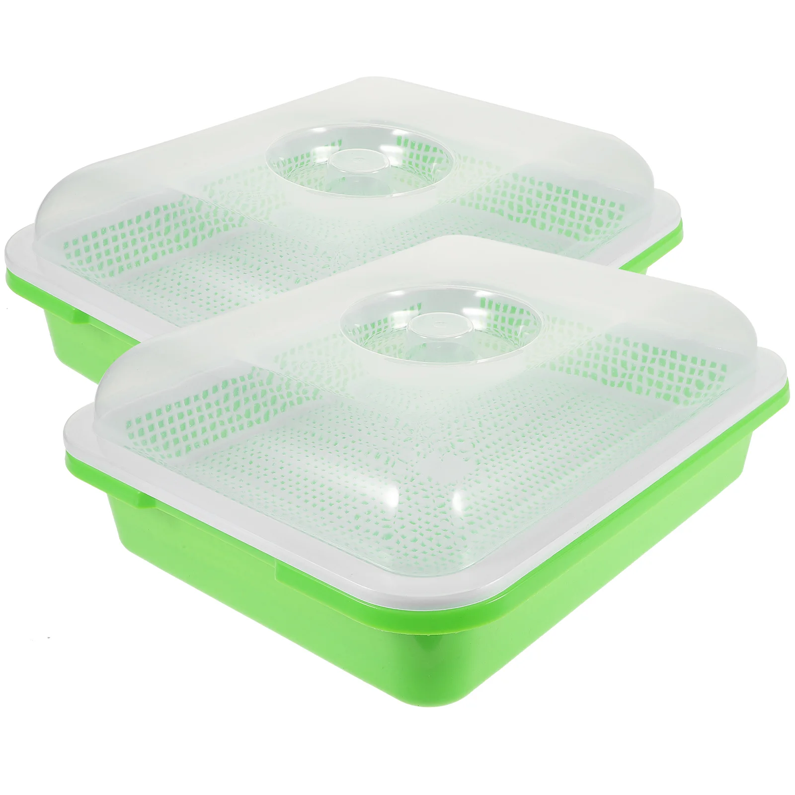 

2 Sets Sprout Trays Useful Soil-Free Healthy Wheatgrass Grower Storage Trays