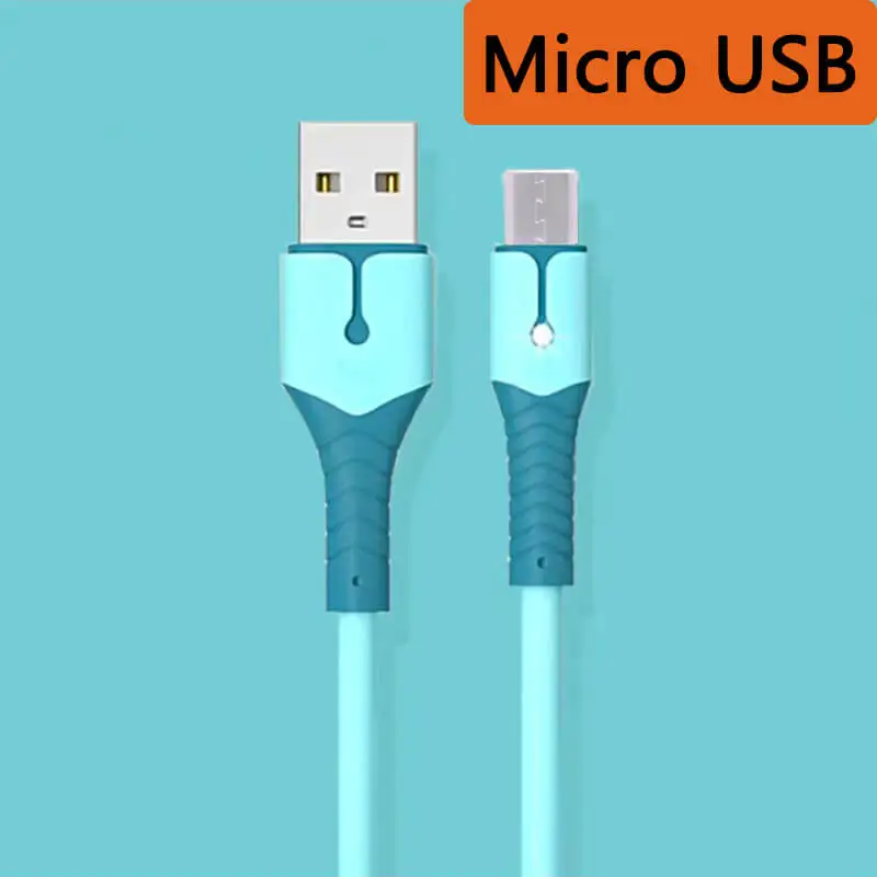 Liquid Silicone USB Data Cable with LED Indicator
