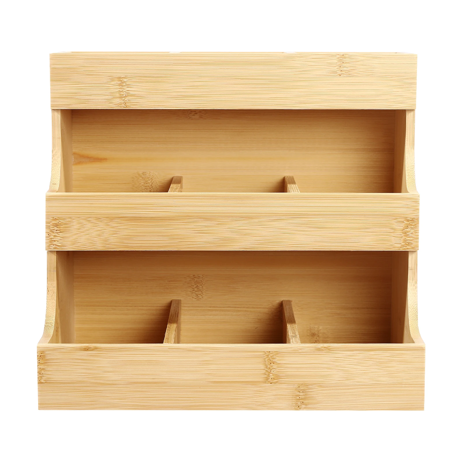 9-Fach Bambus-Regal Teebeutel-Organizer Kaffeepads-Halter Gewürzbeutel-Aufbewahrungsbox für Zuhause Büro Café – Detail 9