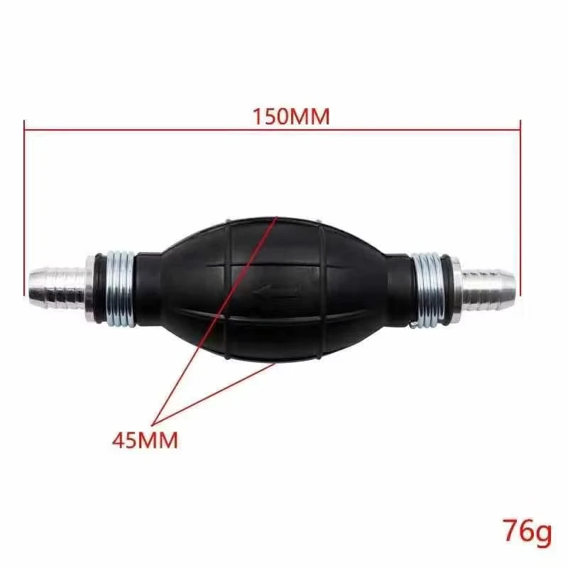 Universal Hand Fuel Pump Line - Rubber Aluminum Primer Bulb for Diesel and Oil Transfer