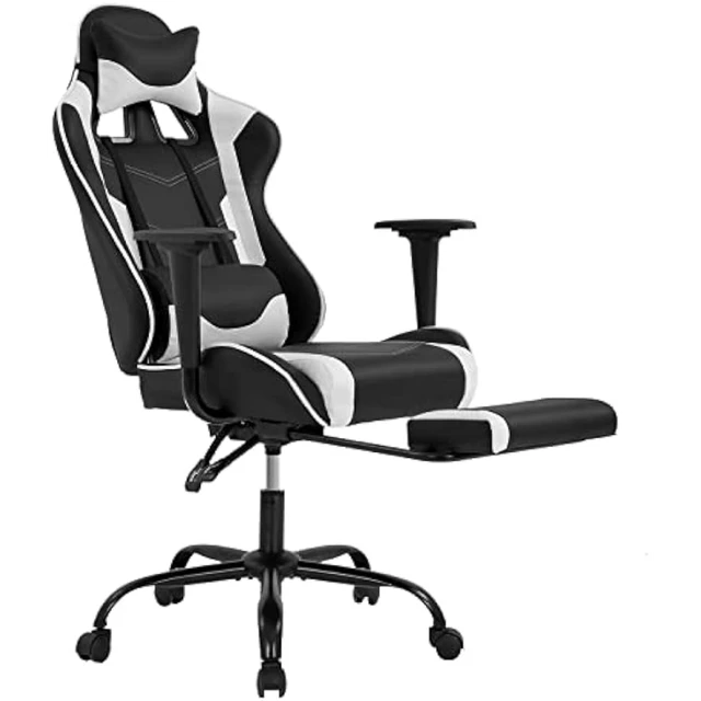 Bestoffice gaming chair ergonomic office chair desk chair 2024 with lumbar support headrest pu high back computer chair