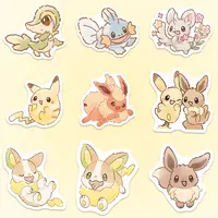 80pcs Pokemon Anime Stickers Pikachu Laptop Skateboard Scrapbook Suitcase Bike Kawaii Sticker Guitar Phone Cartoon Kid Gift Toys 2