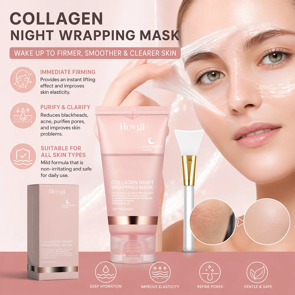 Revitalizing Collagen & Kojic Acid Turmeric Overnight Facial Mask Duo for Glowing, Nourished Skin