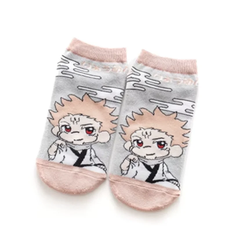 5 Colors Jujutsu Kaisen Anime Short Socks Kugisaki Itadori Yuji Gojo Satoru Nobara Cosplay Fashion Sports Boat Socks Gifts