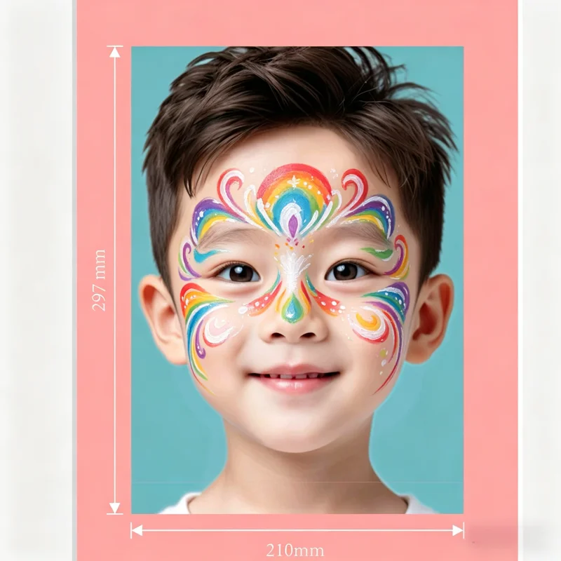 Painting practice Template Non toxic and washable Reusable Face Paint Exercise board for Body Art Painting For Audlts - 3