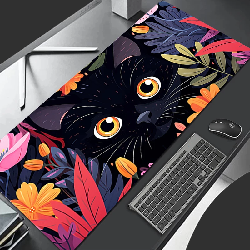 New Mouse Pad Larger XXL 900x400 Speed Mini Pc Computer Keyboard Pads Flower Cat Desk Mat Gaming Accessories Home Mousepad 5