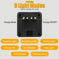 Guirlande solaire LED 20 en 1, 8 Modes d'éclairage étanche pour jardin et cour, pour fêtes festives, mariages et lampe décorative 3