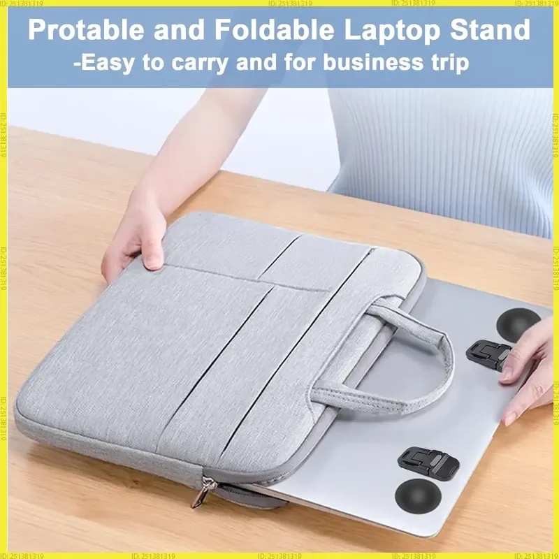 2개 세트 접이식 쿨링 노트북 스탠드 휴대용 높이 조절 가능 라이저 브래킷 노트북, 태블릿, 가정 및 사무실용