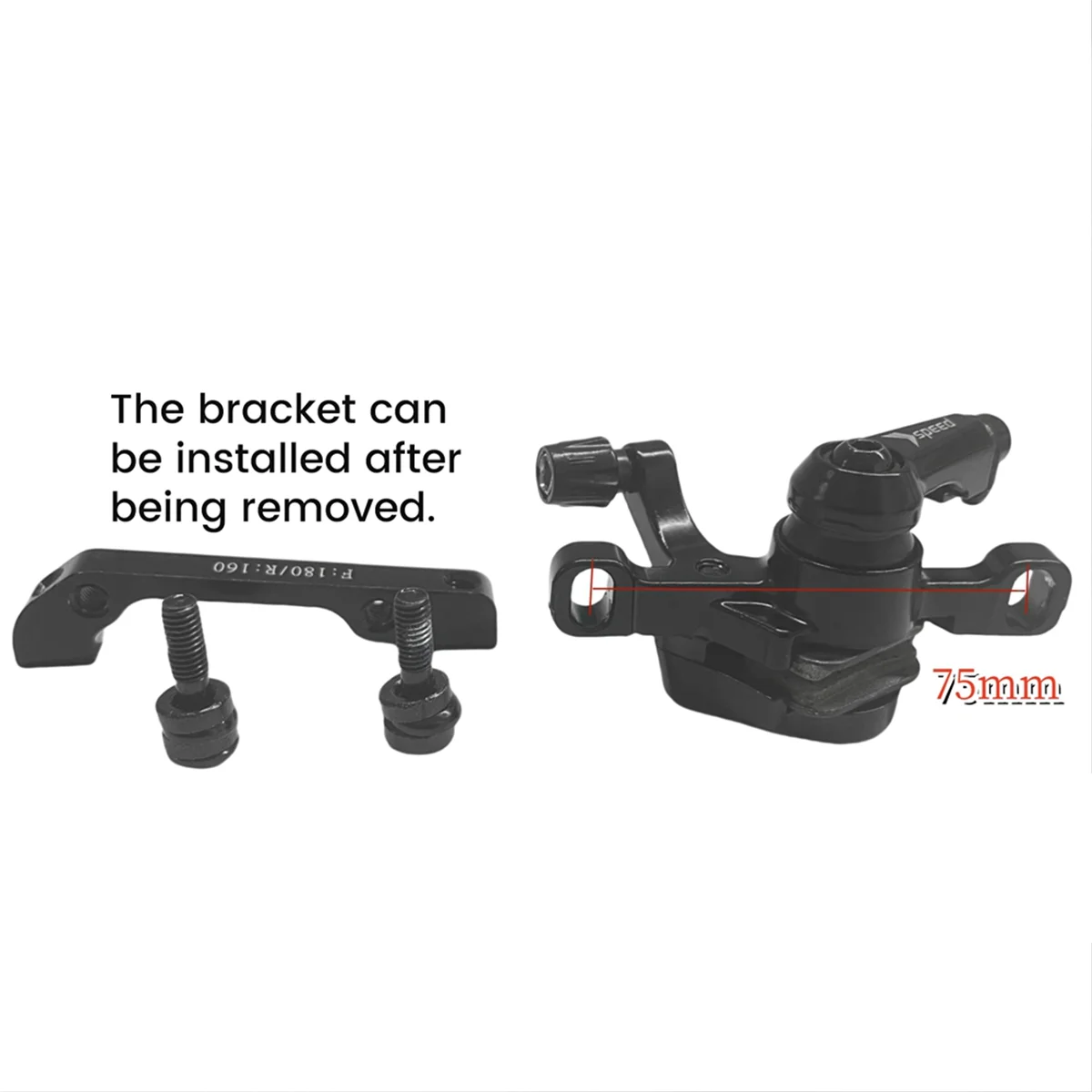 BAAU Mountain Bike Brake Disc Brake Bicycle Mechanical Disc Set for Mountain Bike Pushes Caliper Piston with Rotor