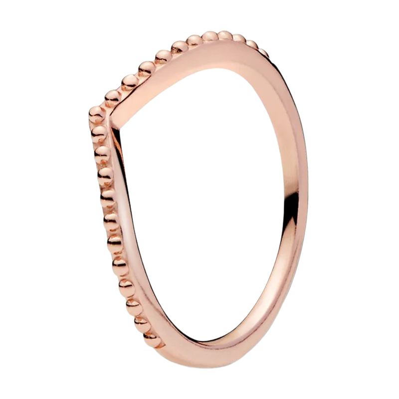 Rose Gold Bridal Sets Wedding Bands Couple Rings For Women Princess Tiara Wishbone String Of Bead Murano Glass Leaf Fine Jewelry