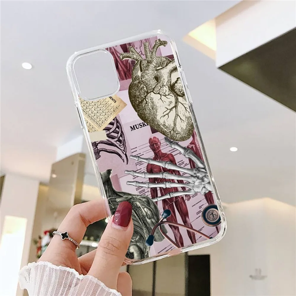 thumbnail image 1 of Funda de teléfono de Anatomía Humana médica, cubierta transparente para Iphone 15, 11, 13, 14 Pro Max, 7, 8 Plus, X, Xr, Xs Max, Se2020, 12mini, 1 of 5