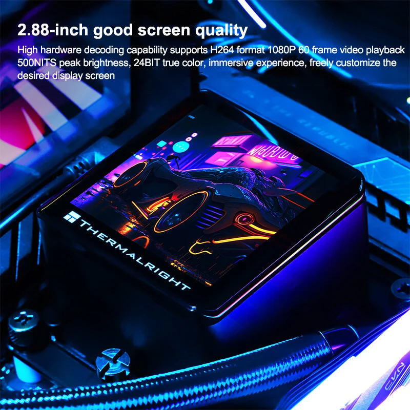 Фото Thermalright FROZEN VISION 360 черный процессор с водяным охлаждением LCD квадратный экран интегрированный жидкостный охладитель для LGA1700 115x1200 2011 AM4 №4