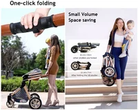 Nouveau Poussette bébé 3 en 1 haute paysage poussette inclinable landau pliable poussette bébé couffin Puchair nouveau-né 6