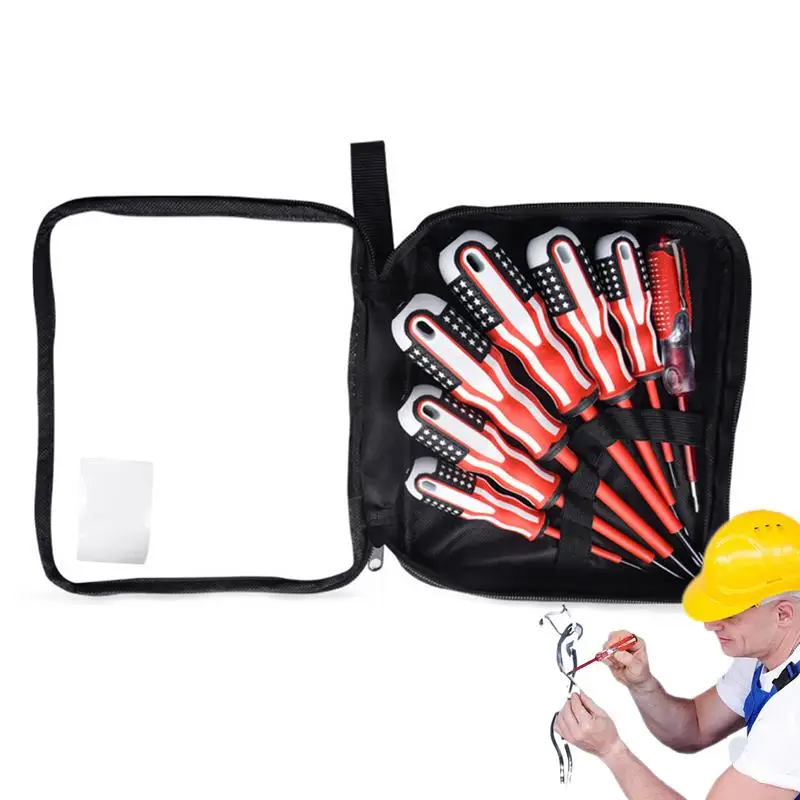 

Electrician Screwdriver Set 7pcs Magnet Insulated Tools Set With Storage Bag And Magnetic Tips Insulated Repair Tool Set