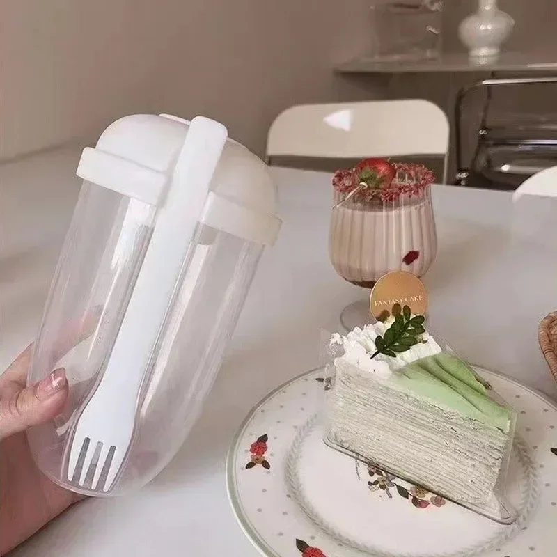 Mason Cup with Fork Salad Dressing Holder