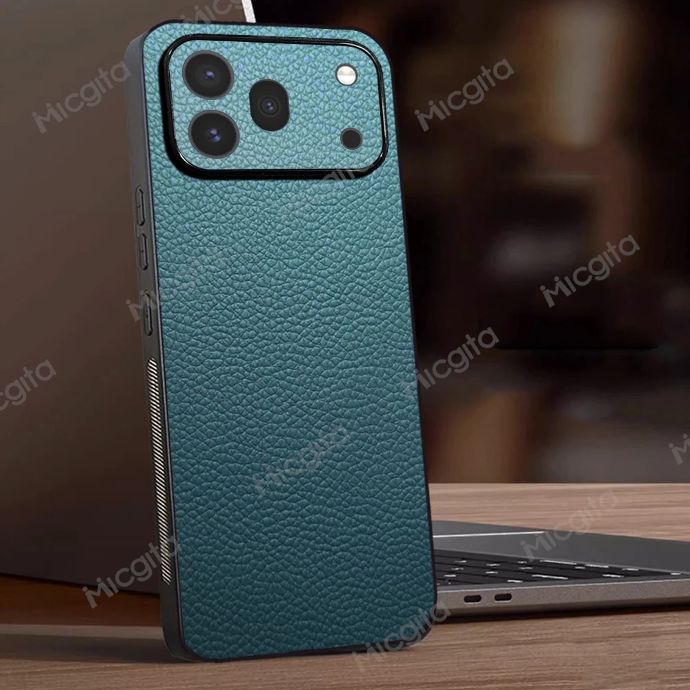 Luxury Leather Shockproof Business Case - Durable Protective Cover